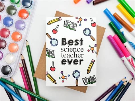 smart science teacher thank you card|science teacher thank you cards.